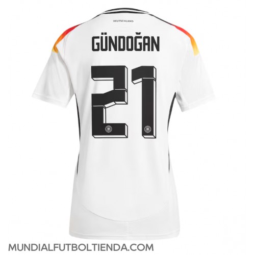 Camiseta Alemania Ilkay Gundogan #21 Primera Equipación Replica Eurocopa 2024 mangas cortas